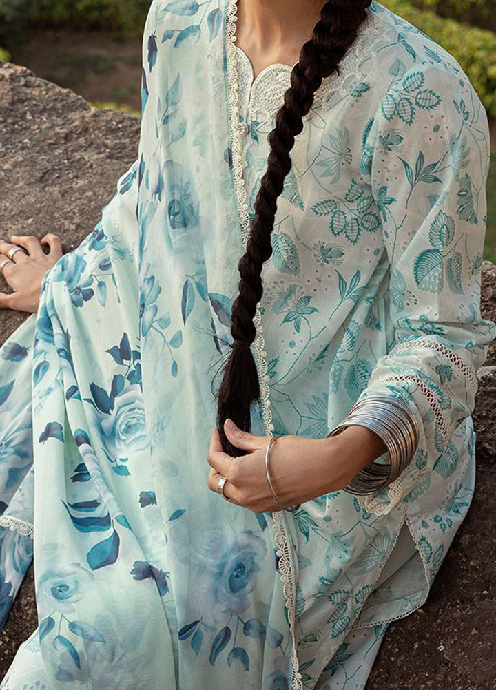 Cross Stitch Embroidered Lawn Suits Unstitched 3 Piece CS24PL D-22 Whispering Dove - Summer Collection