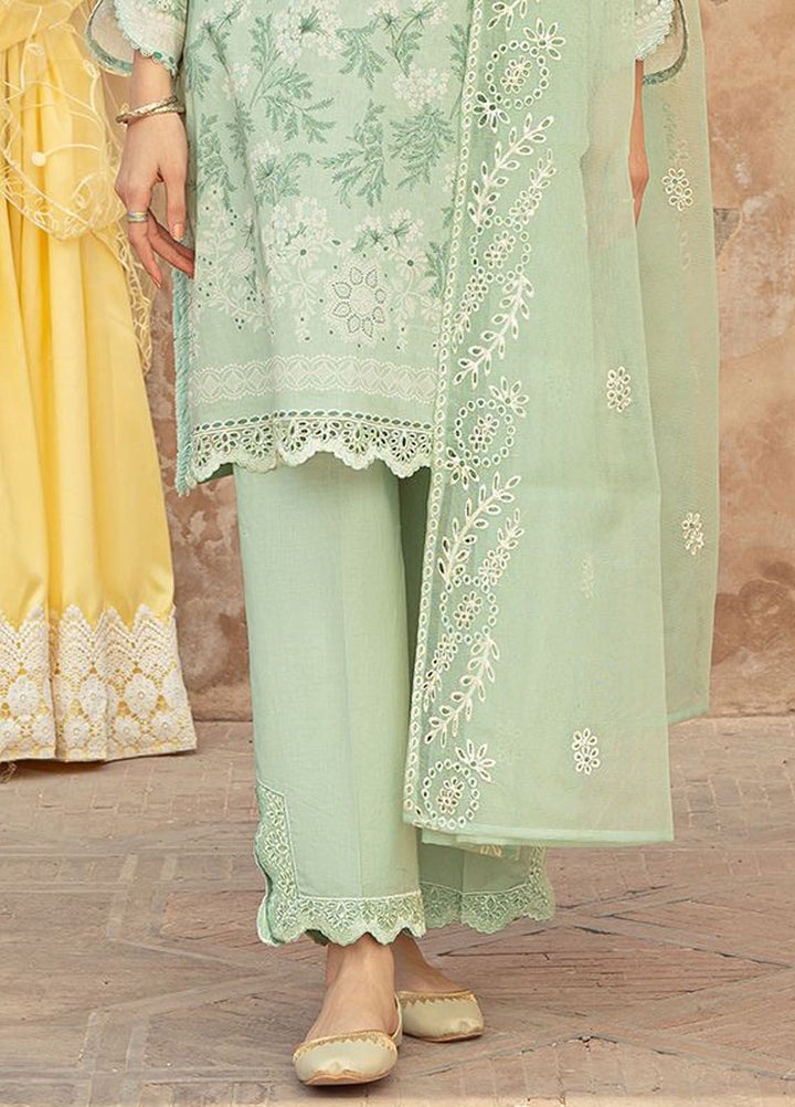 Cross Stitch Embroidered Lawn Suits Unstitched 3 Piece CS24PL D-25 Ice Lily - Summer Collection