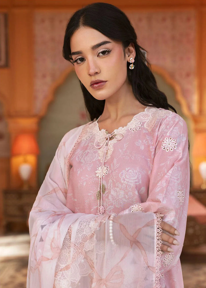 Cross Stitch Embroidered Lawn Suits Unstitched 3 Piece Floral Tie - Summer Collection