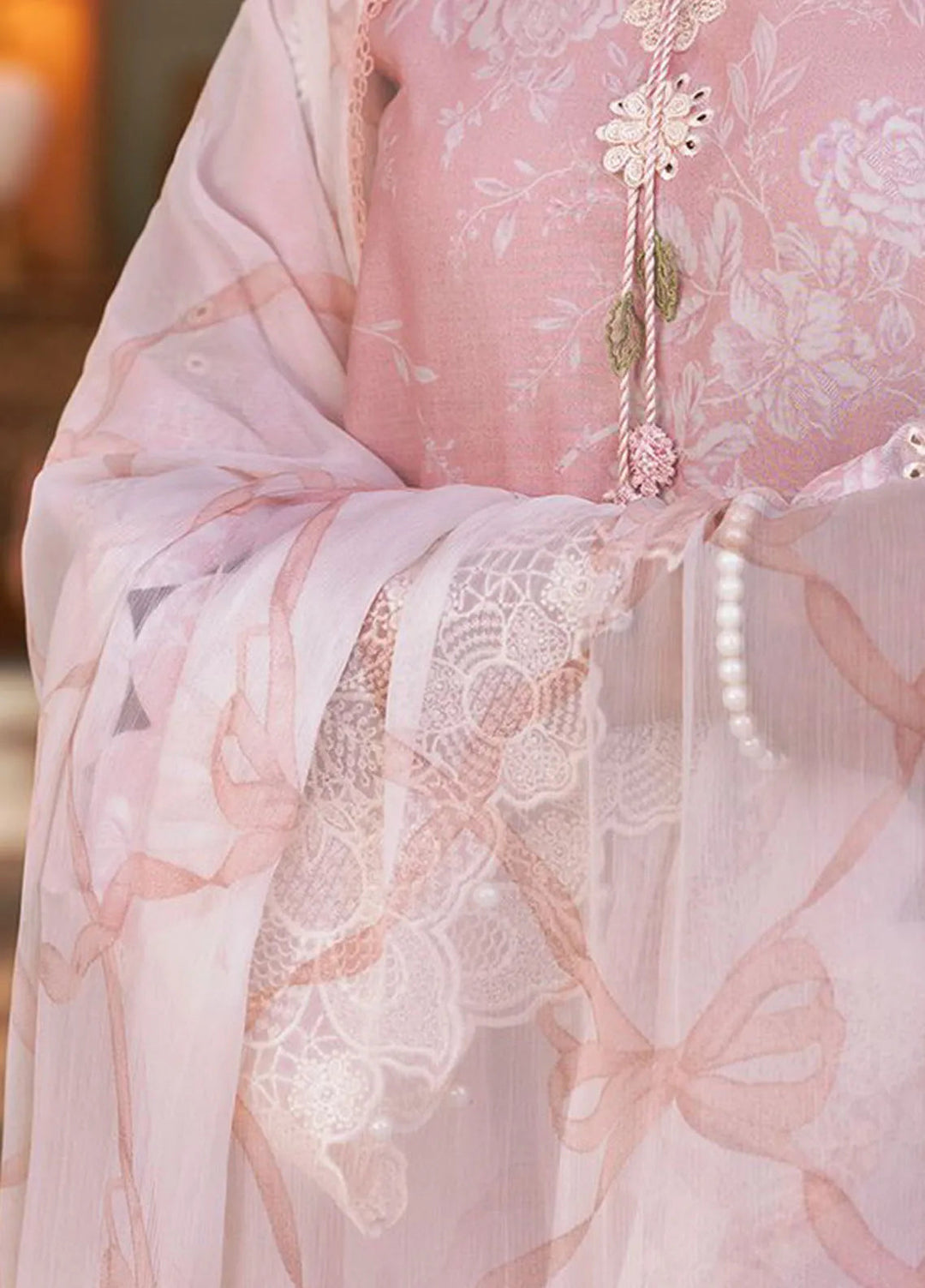 Cross Stitch Embroidered Lawn Suits Unstitched 3 Piece Floral Tie - Summer Collection