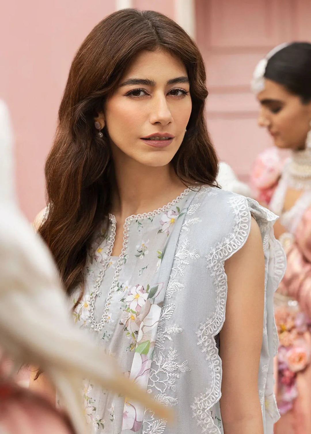 Cross Stitch Embroidered Lawn Suits Unstitched 3 Piece Grey Frost - Summer Collection