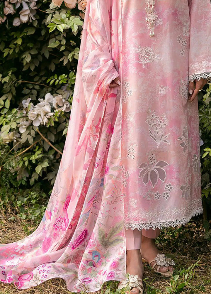 Cross Stitch Embroidered Lawn Suits Unstitched 3 Piece Medow Mist - Summer Collection