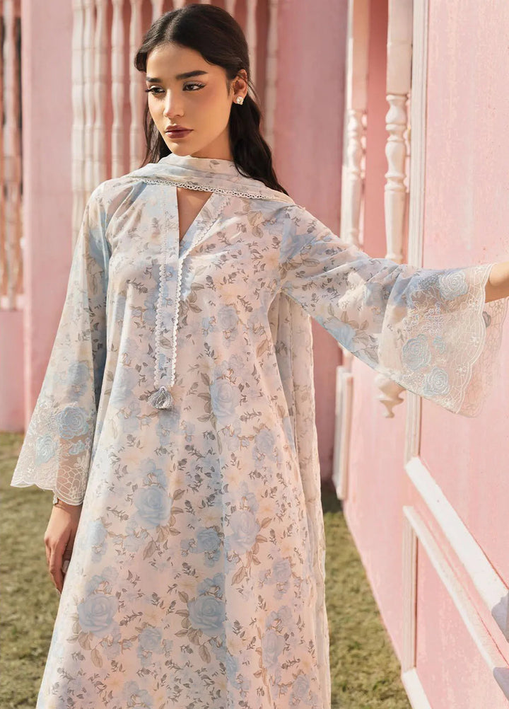 Cross Stitch Embroidered Lawn Suits Unstitched 3 Piece Mystic Haze - Summer Collection