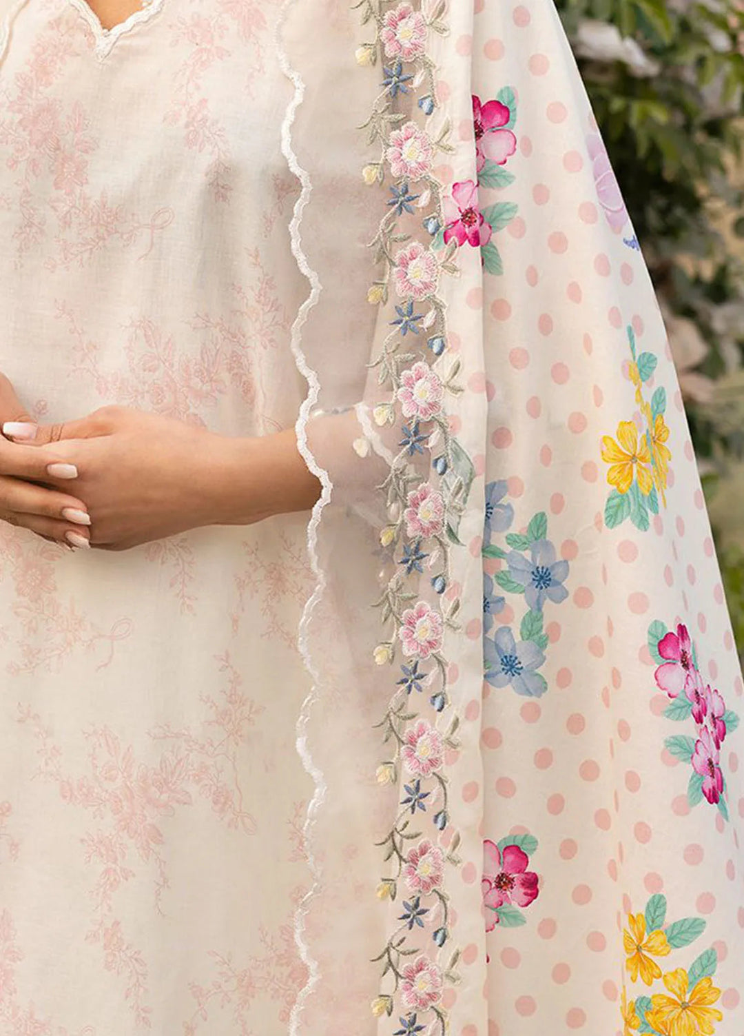 Cross Stitch Embroidered Lawn Suits Unstitched 3 Piece Pastel Bloom - Summer Collection