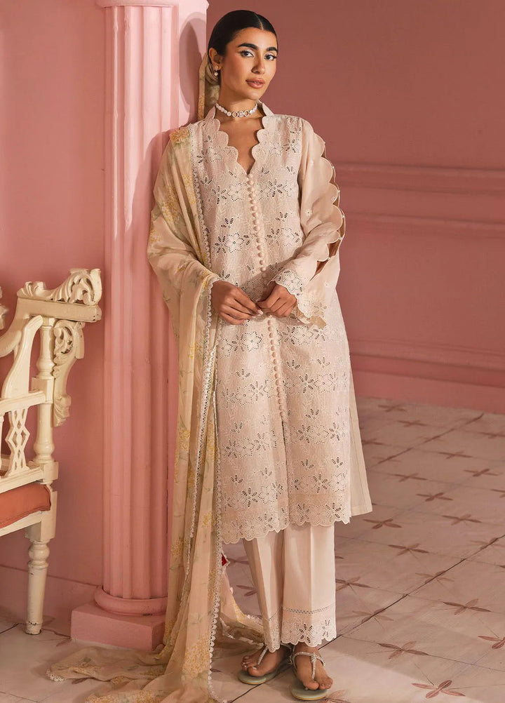 Cross Stitch Embroidered Lawn Suits Unstitched 3 Piece Peach Parfait - Summer Collection