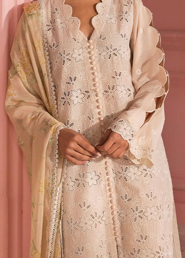 Cross Stitch Embroidered Lawn Suits Unstitched 3 Piece Peach Parfait - Summer Collection