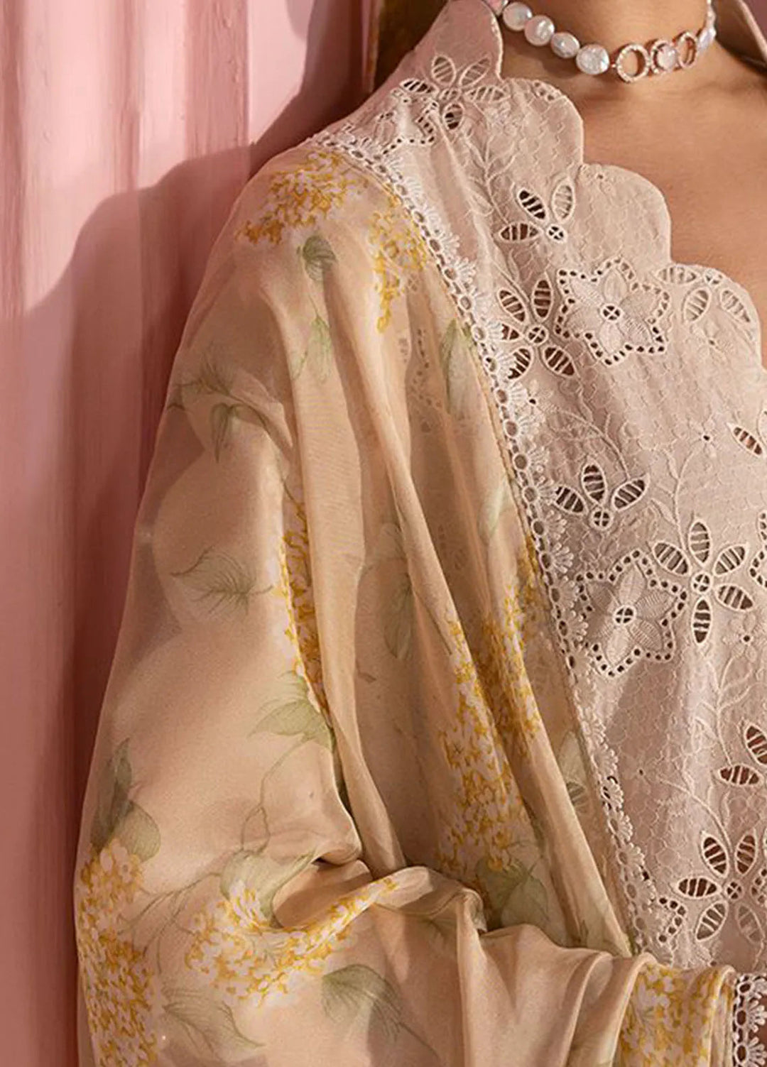 Cross Stitch Embroidered Lawn Suits Unstitched 3 Piece Peach Parfait - Summer Collection