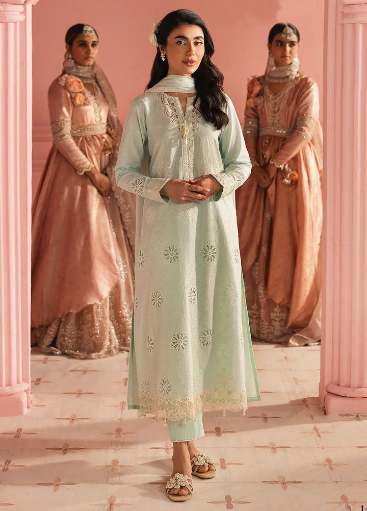 Cross Stitch Embroidered Lawn Suits Unstitched 3 Piece Sky Whisper - Summer Collection