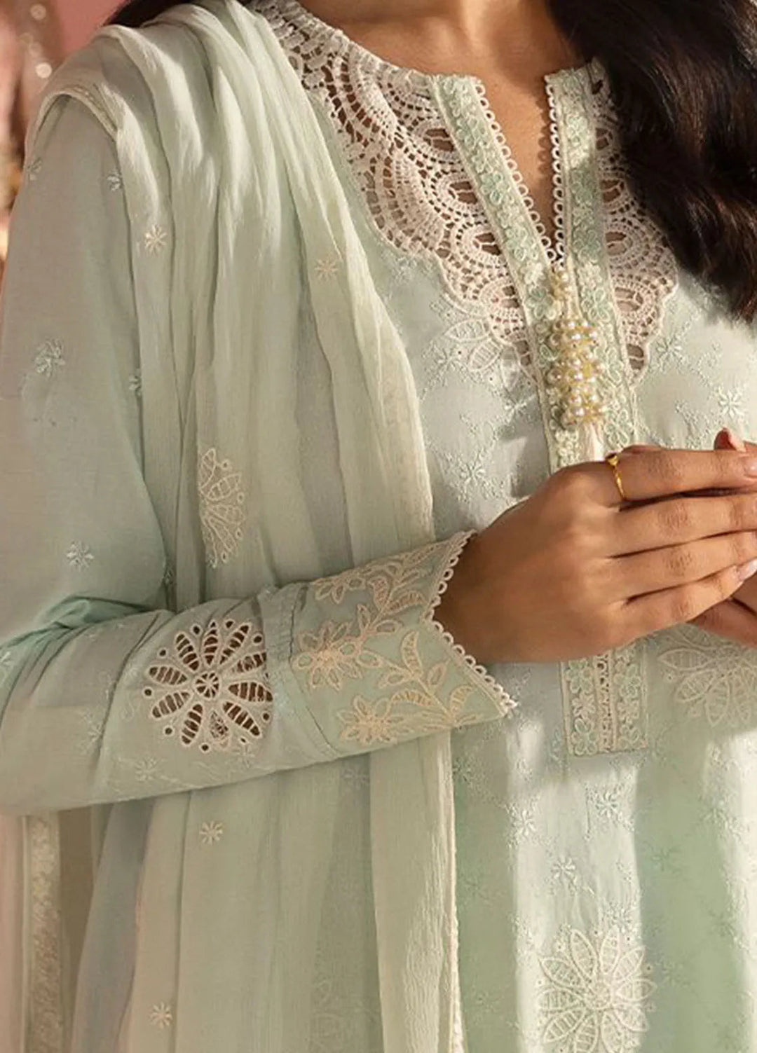 Cross Stitch Embroidered Lawn Suits Unstitched 3 Piece Sky Whisper - Summer Collection