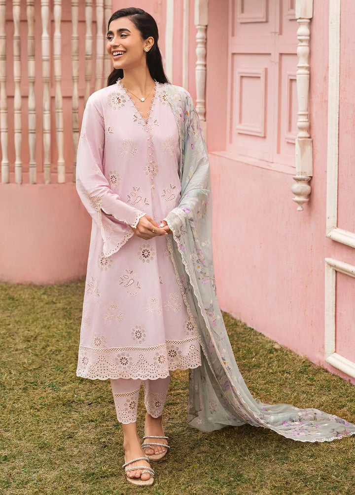 Cross Stitch Embroidered Lawn Suits Unstitched 3 Piece Soft Petal - Summer Collection