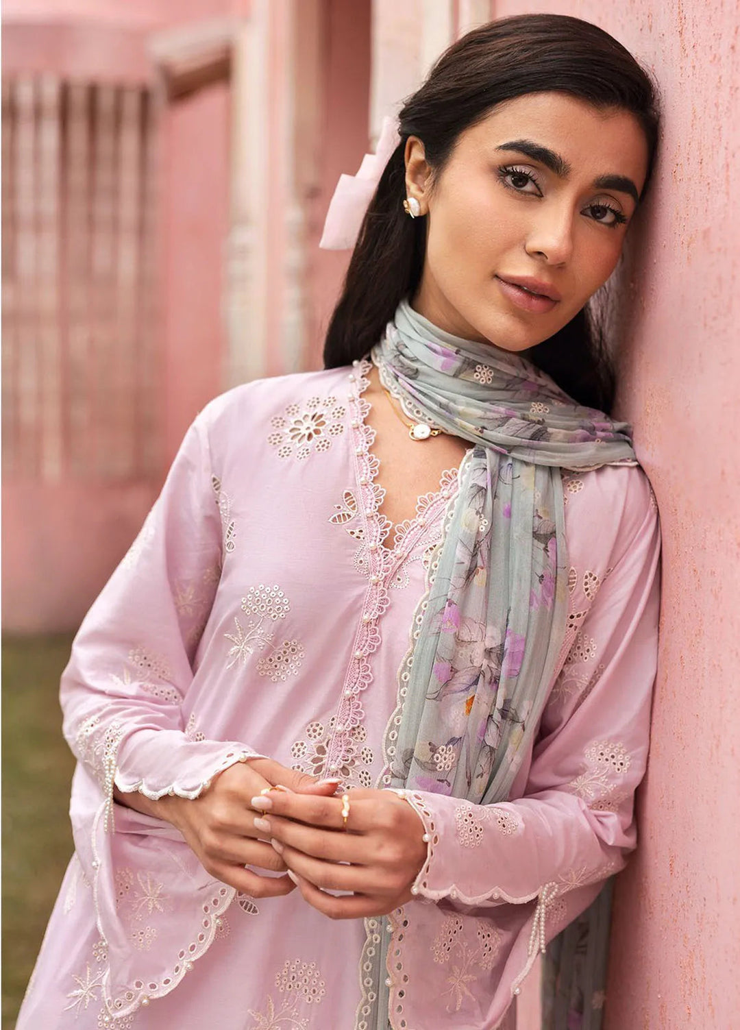 Cross Stitch Embroidered Lawn Suits Unstitched 3 Piece Soft Petal - Summer Collection