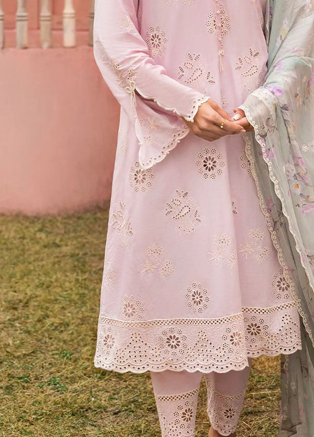 Cross Stitch Embroidered Lawn Suits Unstitched 3 Piece Soft Petal - Summer Collection
