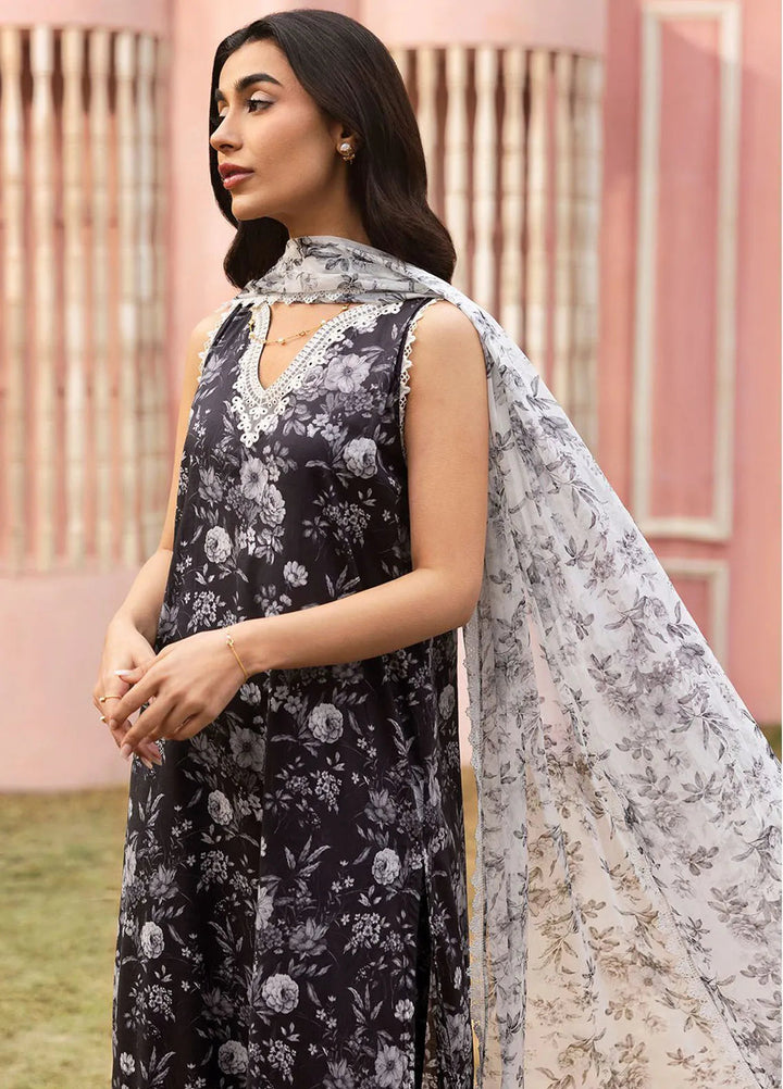 Cross Stitch Embroidered Lawn Suits Unstitched 3 Piece Somber Escape - Summer Collection
