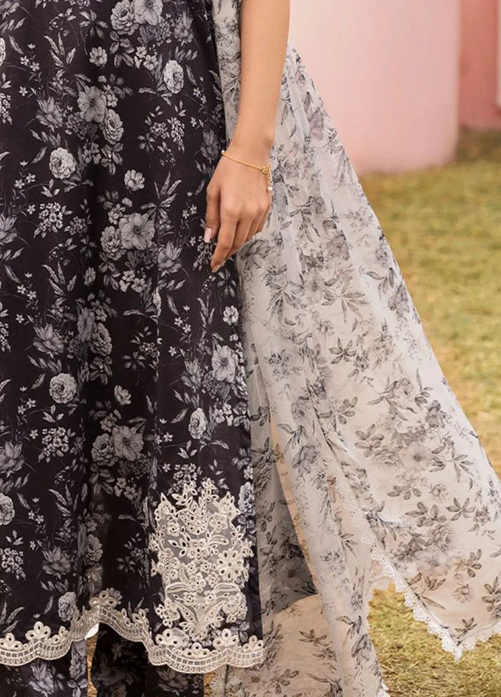 Cross Stitch Embroidered Lawn Suits Unstitched 3 Piece Somber Escape - Summer Collection