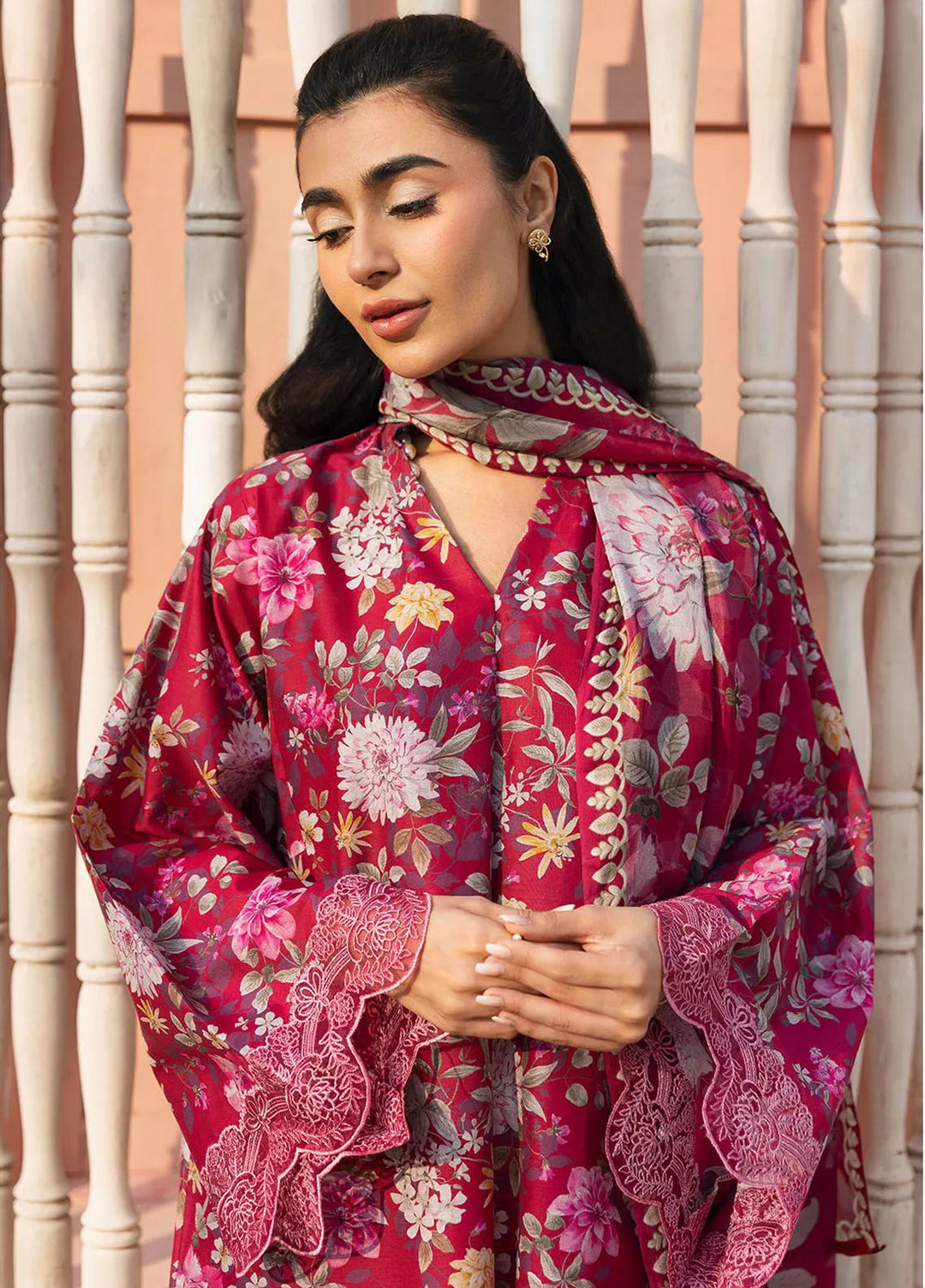 Cross Stitch Embroidered Lawn Suits Unstitched 3 Piece Whimical Zest - Summer Collection
