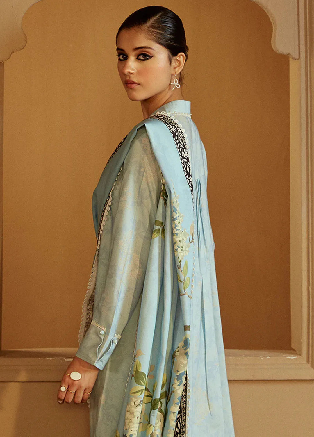 Cross Stitch Embroidered Linen Suits Unstitched 3 Piece CS24W Azure Wisteria - Winter Collection