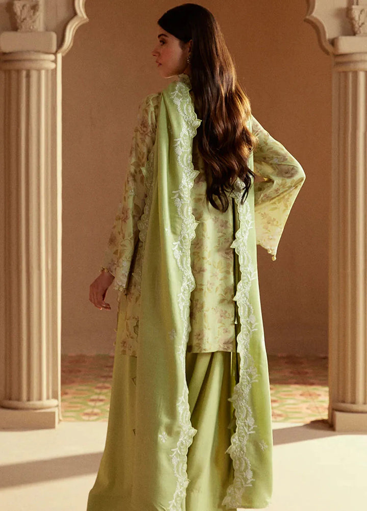 Cross Stitch Embroidered Linen Suits Unstitched 3 Piece CS24W Floral Charm - Winter Collection