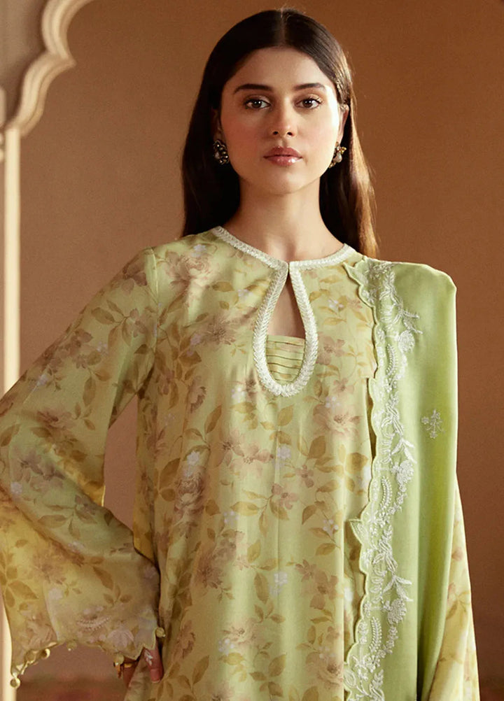 Cross Stitch Embroidered Linen Suits Unstitched 3 Piece CS24W Floral Charm - Winter Collection