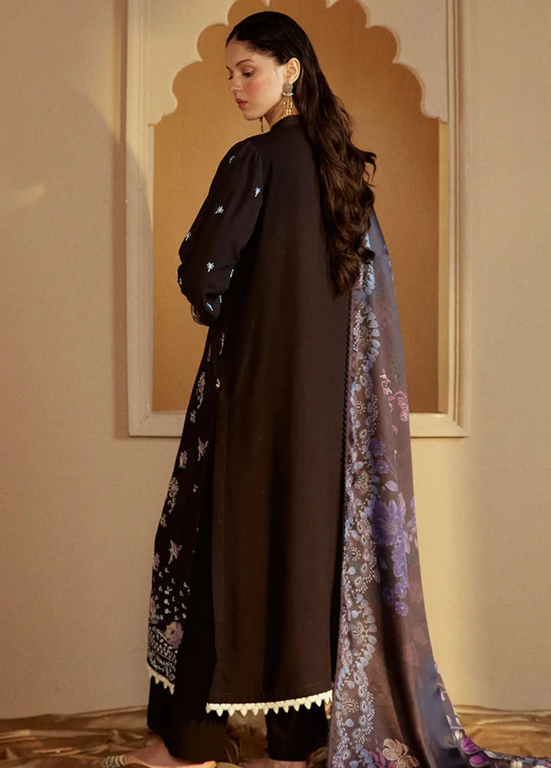 Cross Stitch Embroidered Linen Suits Unstitched 3 Piece CS24W Shadow Grace - Winter Collection