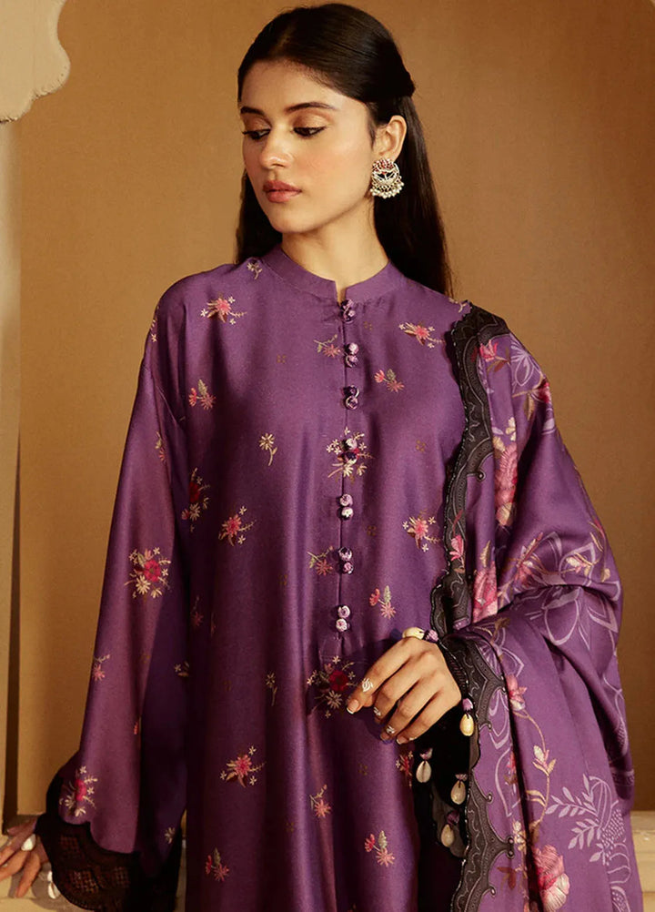 Cross Stitch Embroidered Marina Suits Unstitched 3 Piece CS24W Berry Garden - Winter Collection