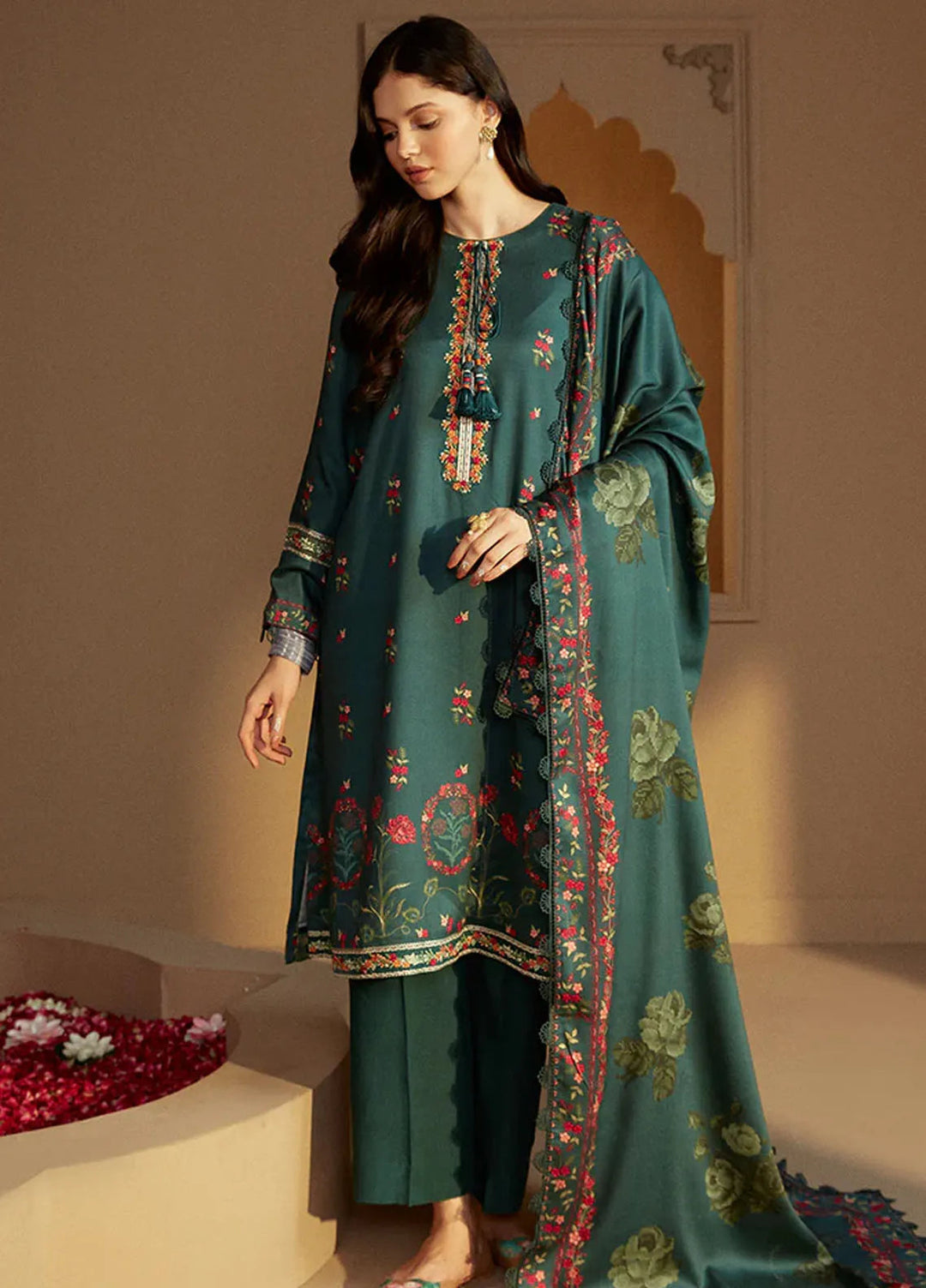 Cross Stitch Embroidered Marina Suits Unstitched 3 Piece CS24W Lush Aura - Winter Collection