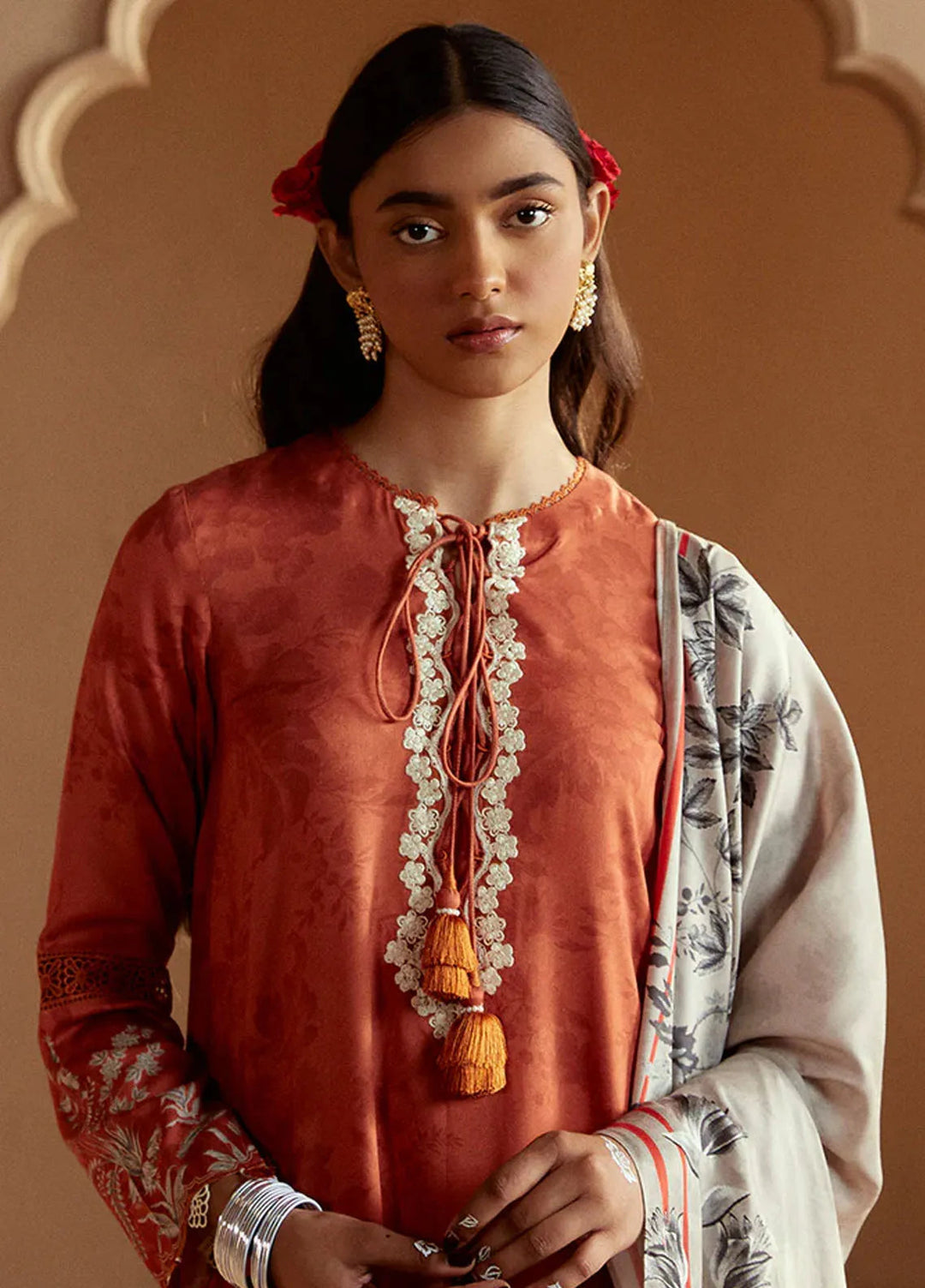 Cross Stitch Embroidered Marina Suits Unstitched 3 Piece CS24W Mangolian Tribe - Winter Collection