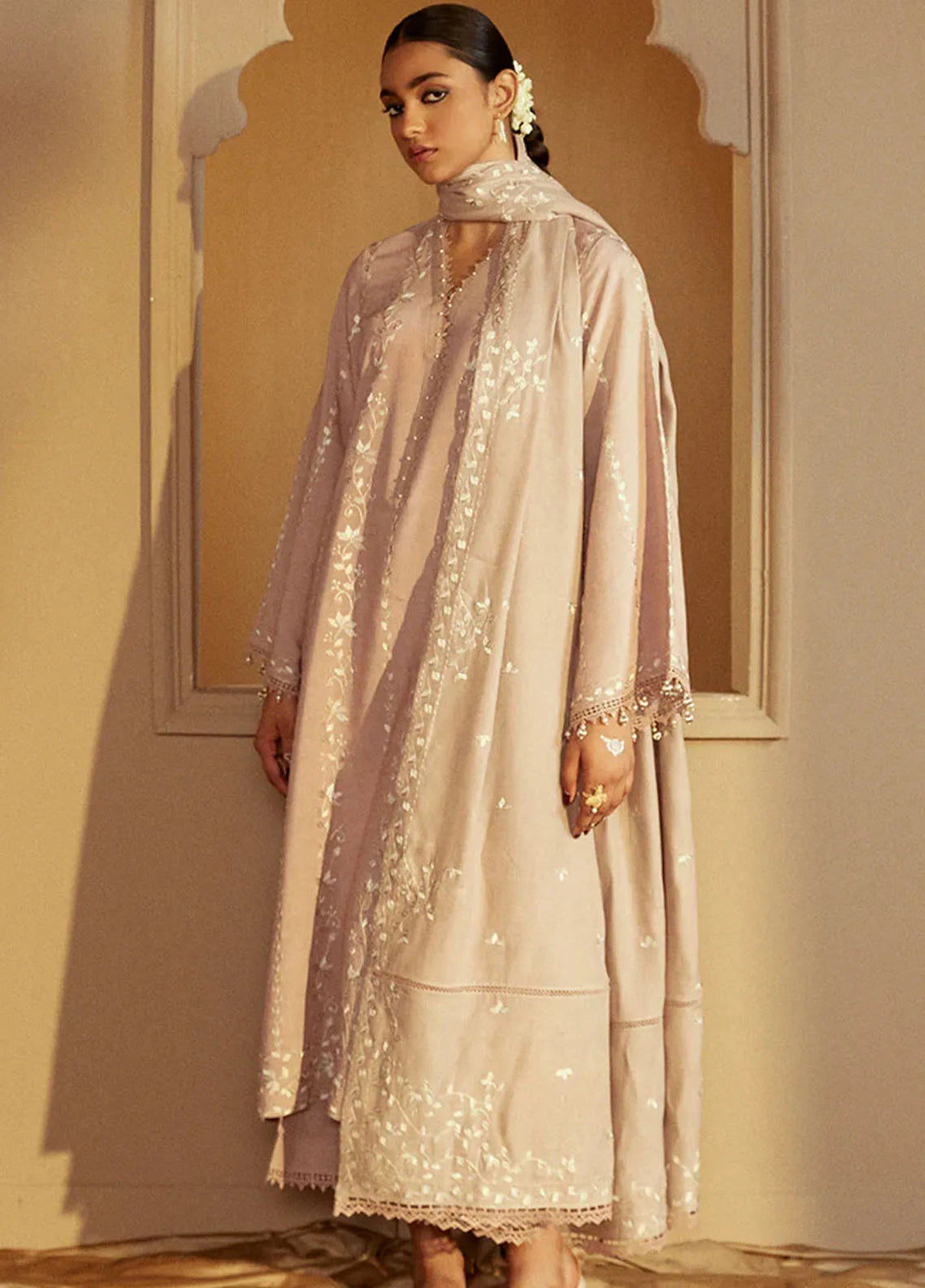 Cross Stitch Embroidered Marina Suits Unstitched 3 Piece CS24W Moonlight Muse - Winter Collection