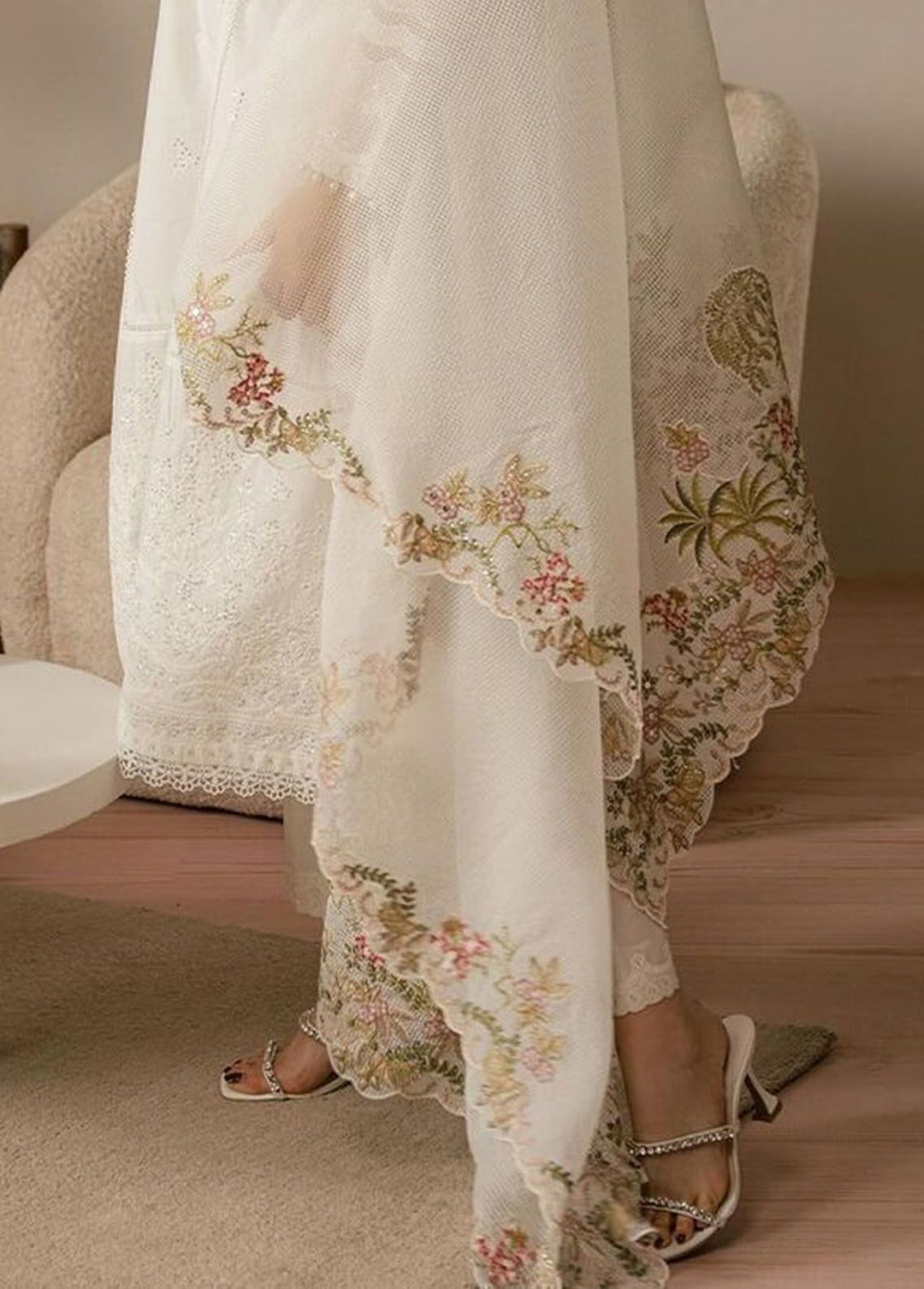 Cross Stitch Embroidered Lawn Suits Unstitched 3 Piece CS24EL D-02 Sylvane Flare - Eid Collection