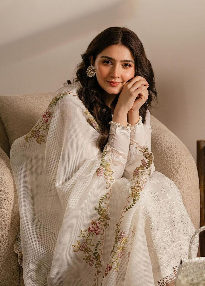 Cross Stitch Embroidered Lawn Suits Unstitched 3 Piece CS24EL D-02 Sylvane Flare - Eid Collection