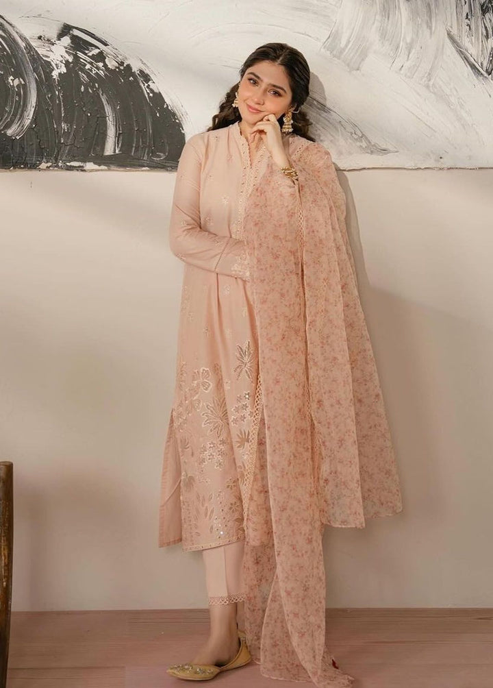 Cross Stitch Embroidered Lawn Suits Unstitched 3 Piece CS24EL D-03 Pastel Fusion - Eid Collection