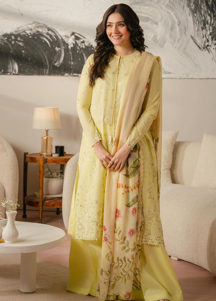 Cross Stitch Embroidered Lawn Suits Unstitched 3 Piece CS24EL D-17 Sapid Foliate - Eid Collection