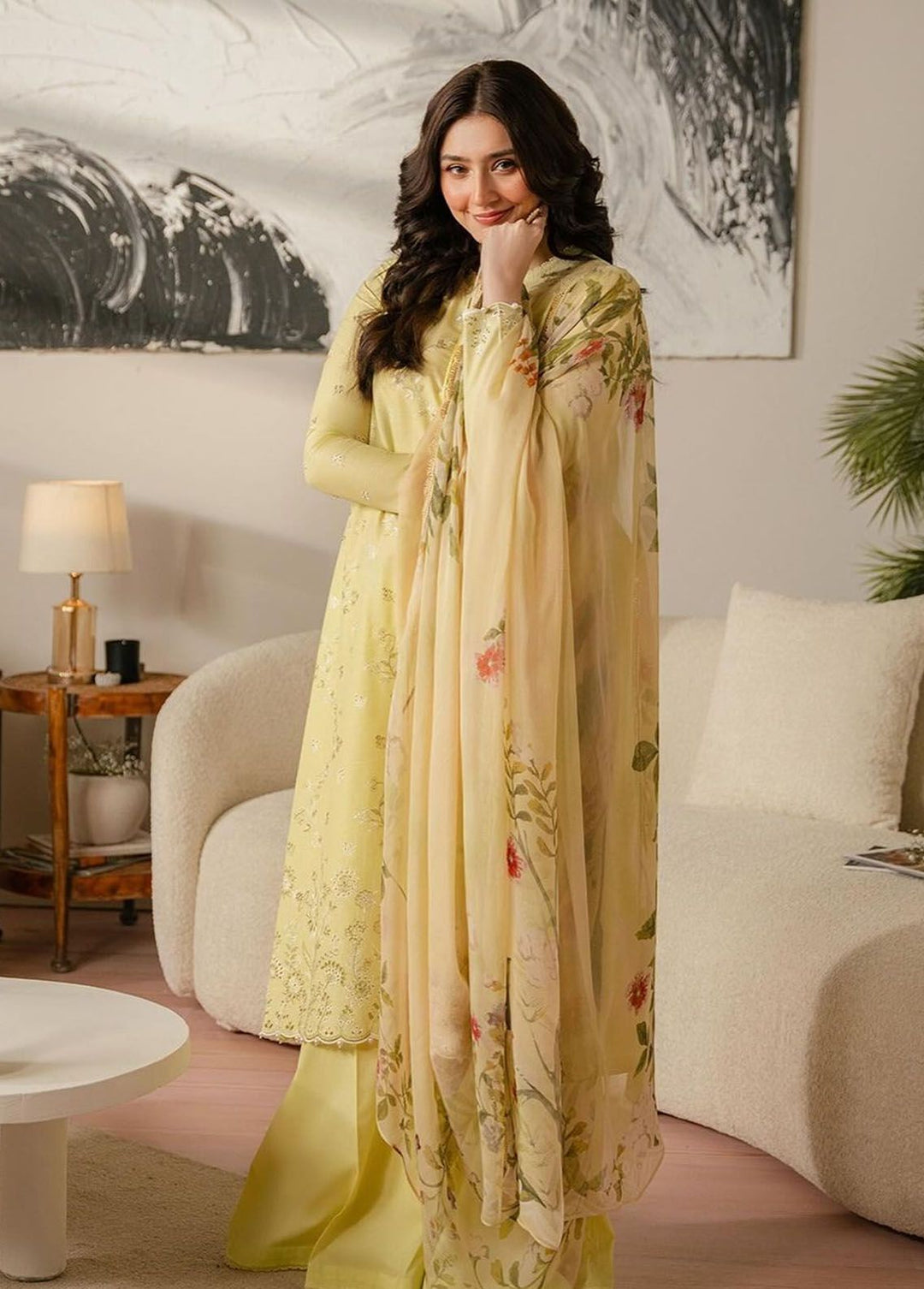 Cross Stitch Embroidered Lawn Suits Unstitched 3 Piece CS24EL D-17 Sapid Foliate - Eid Collection