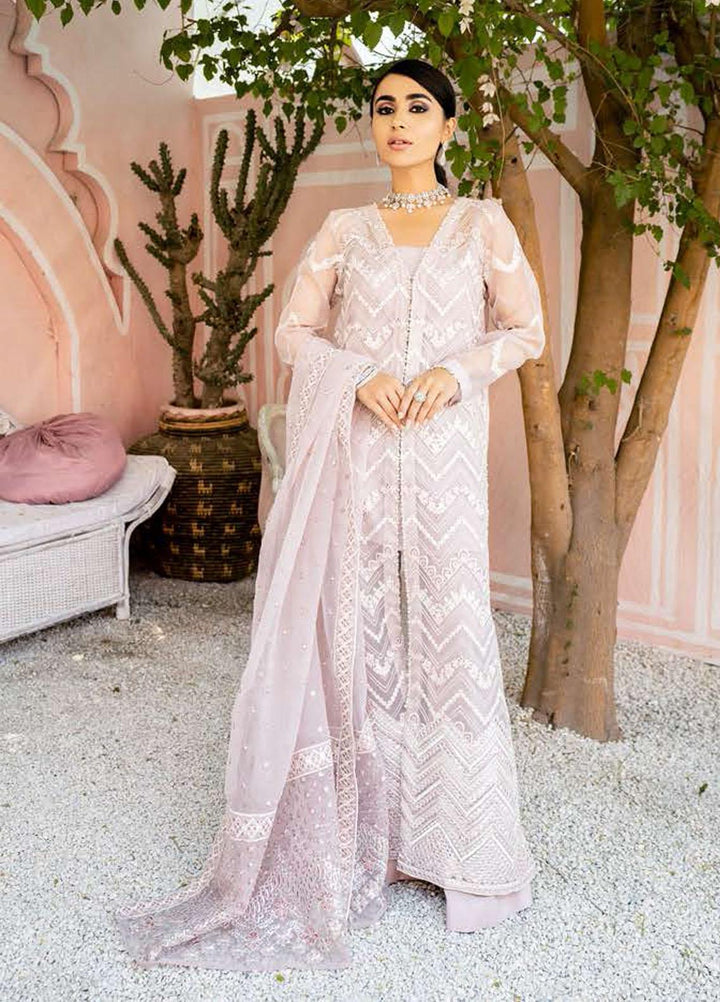 Luxe Atelier By Cross Stitch Embroidered Chiffon Suits Unstitched 3 Piece CS21LA 03 - Luxury Collection