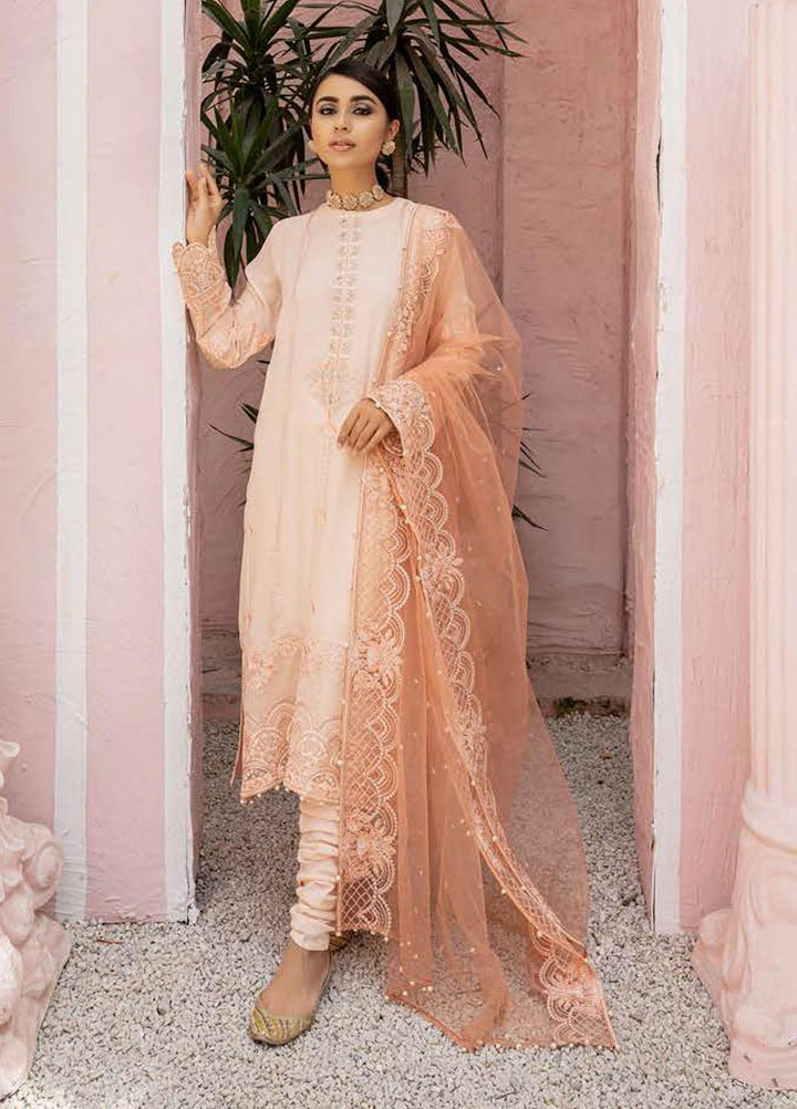 Luxe Atelier By Cross Stitch Embroidered Chiffon Suits Unstitched 3 Piece CS21LA 04 - Luxury Collection