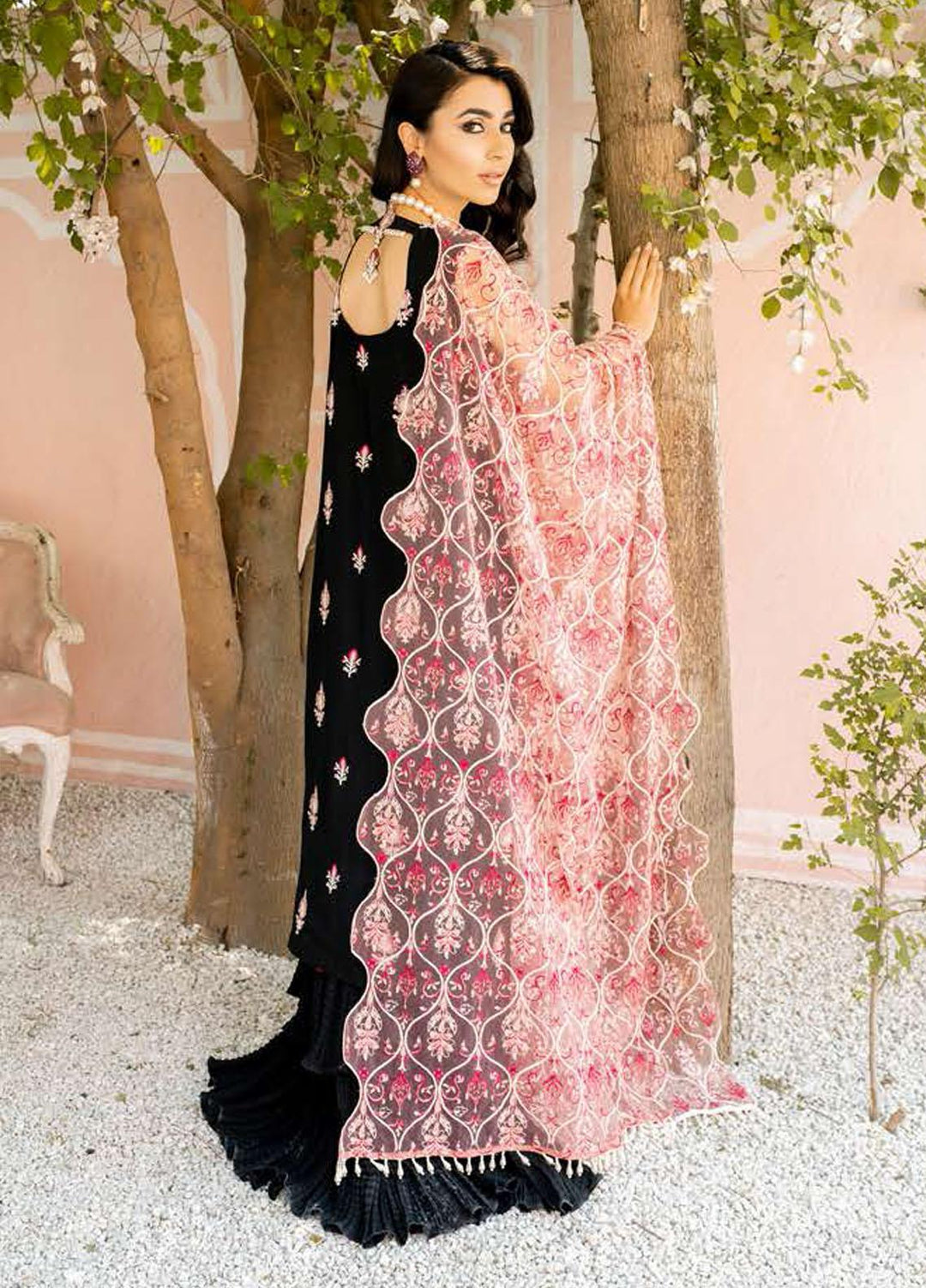 Luxe Atelier By Cross Stitch Embroidered Chiffon Suits Unstitched 3 Piece CS21LA 05 - Luxury Collection