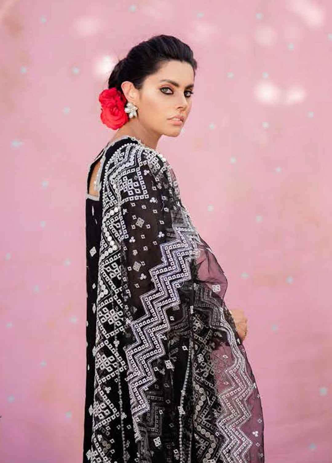 Luxe Atelier By Cross Stitch Embroidered Net Suits Unstitched 4 Piece CS22LX 01 BRISTOL FOLK - Luxury Collection