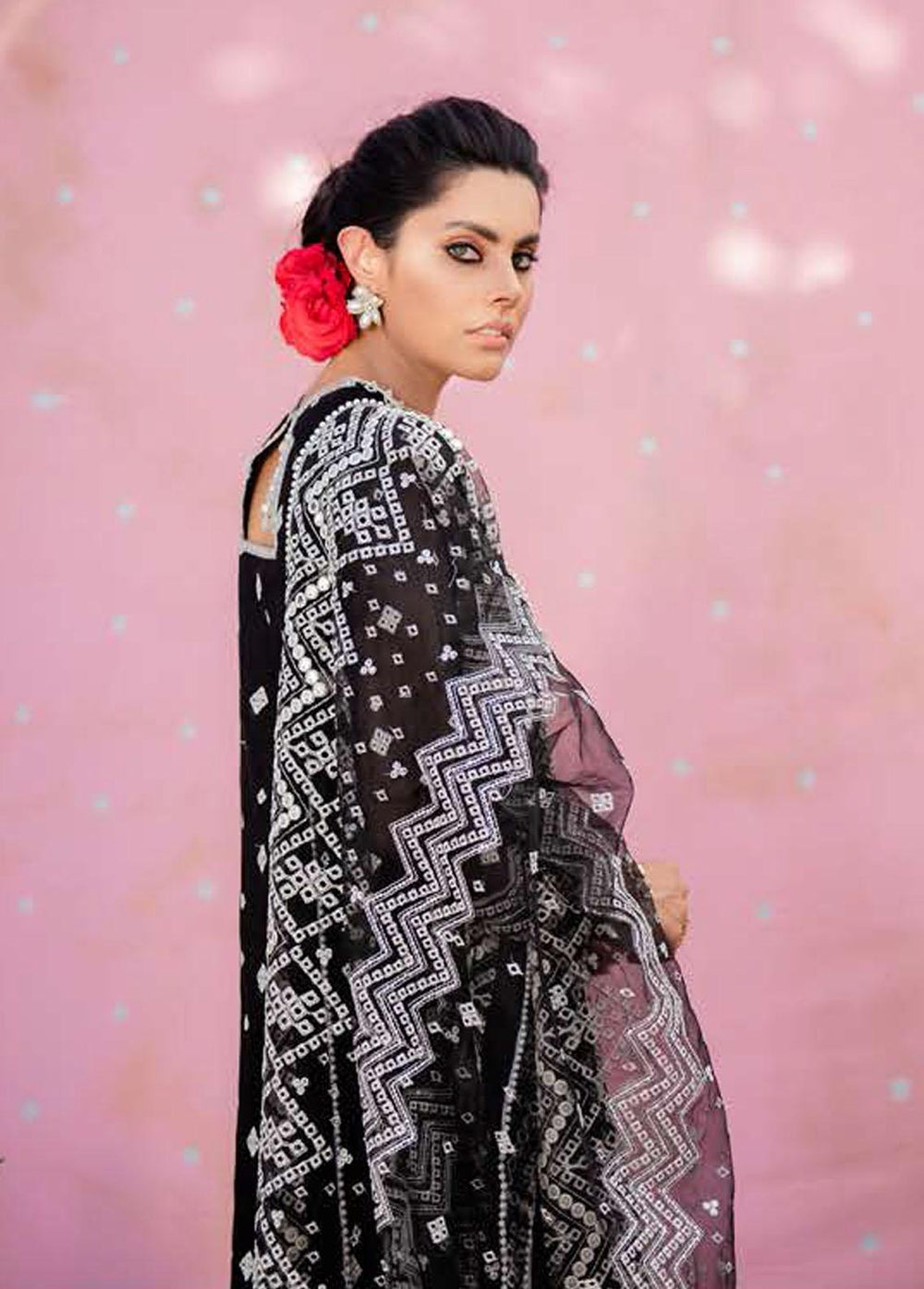 Luxe Atelier By Cross Stitch Embroidered Net Suits Unstitched 4 Piece CS22LX 01 BRISTOL FOLK - Luxury Collection