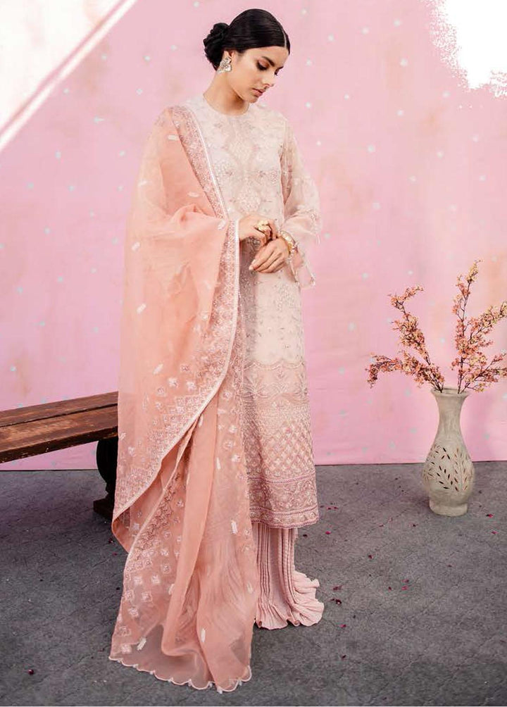 Luxe Atelier By Cross Stitch Embroidered Organza Suits Unstitched 4 Piece CS22LX 06 RELIC FLINT - Luxury Collection