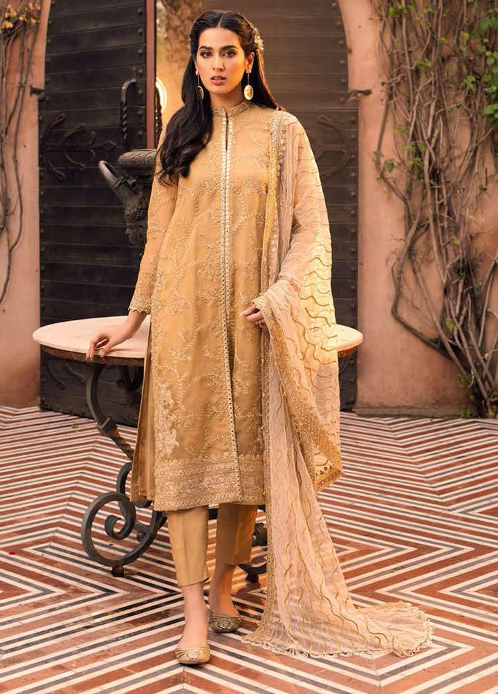 Luxe Atelier By Cross Stitch Embroidered Organza Suits Unstitched 4 Piece CS22LA 08 STERLING PEARL - Luxury Collection