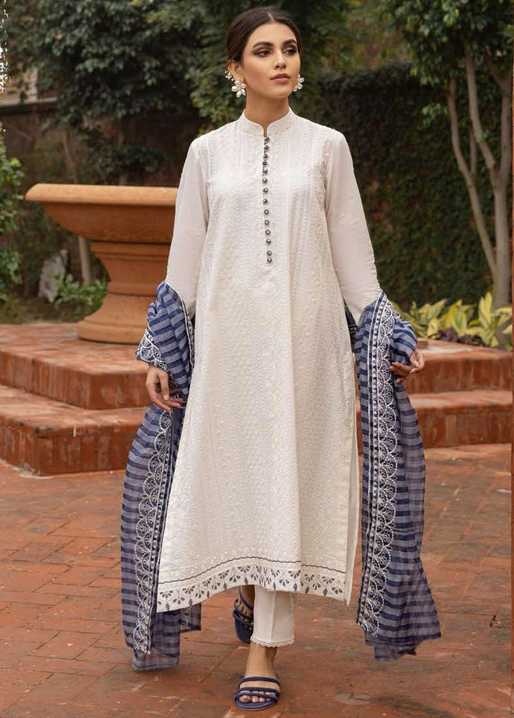 Mahiri By Cross Stitch Embroidered Lawn Suits Unstitched 3 Piece CS22M 03 Pearl Hues - Summer Collection