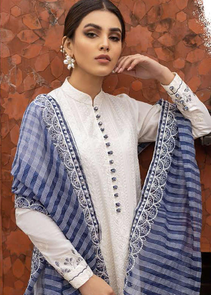 Mahiri By Cross Stitch Embroidered Lawn Suits Unstitched 3 Piece CS22M 03 Pearl Hues - Summer Collection