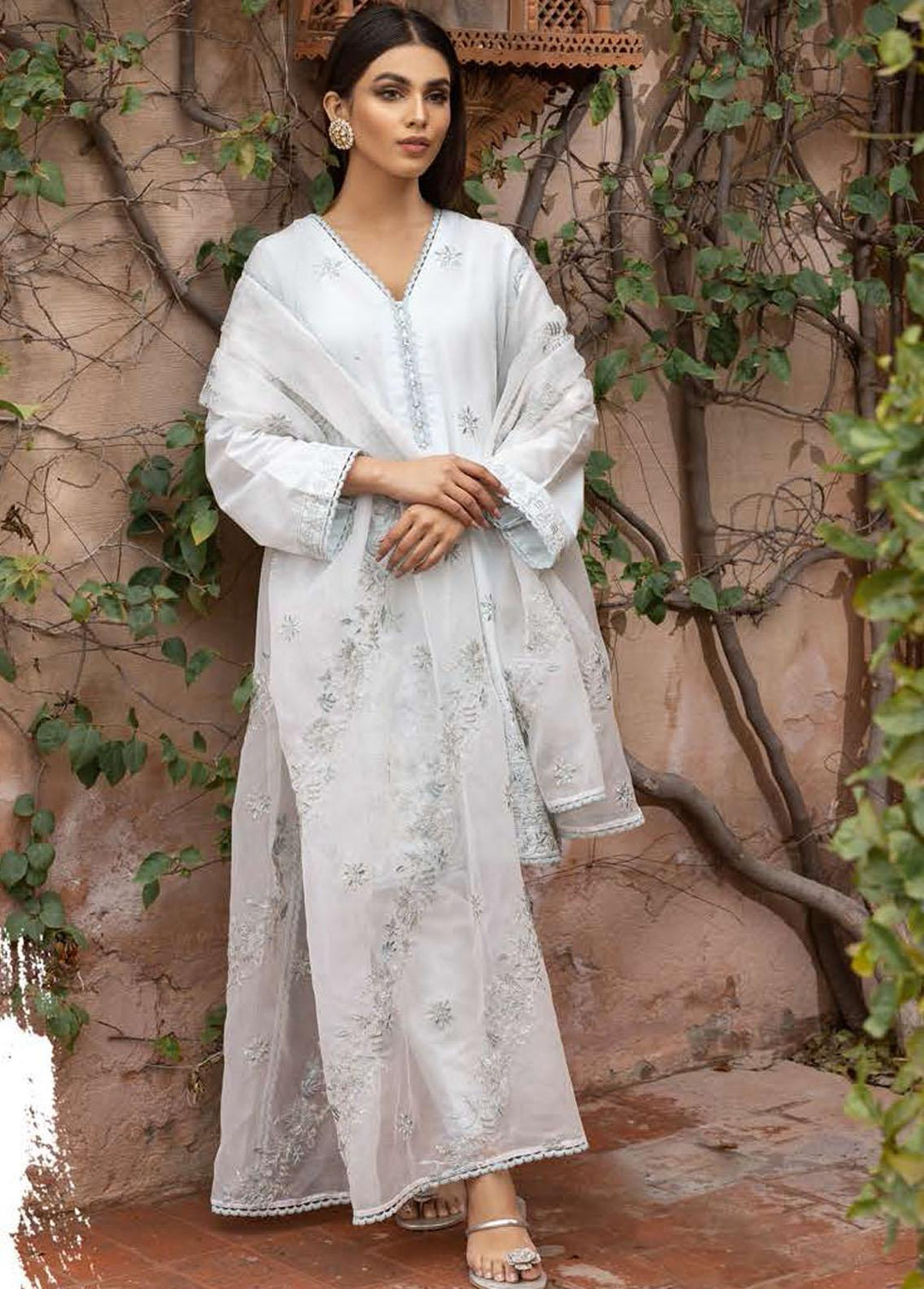 Mahiri By Cross Stitch Embroidered Lawn Suits Unstitched 3 Piece CS22M 05 Scarlet Gleam - Summer Collection