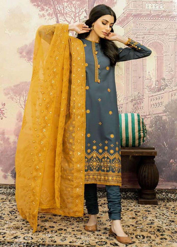 Mahiri By Cross Stitch Embroidered Lawn Suits Unstitched 3 Piece CS22-M2 02 Ebony Amoura - Summer Collection