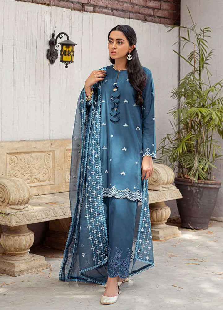 Mahiri By Cross Stitch Embroidered Lawn Suits Unstitched 3 Piece CS22-M3 01 SPECK FUSION - Summer Collection