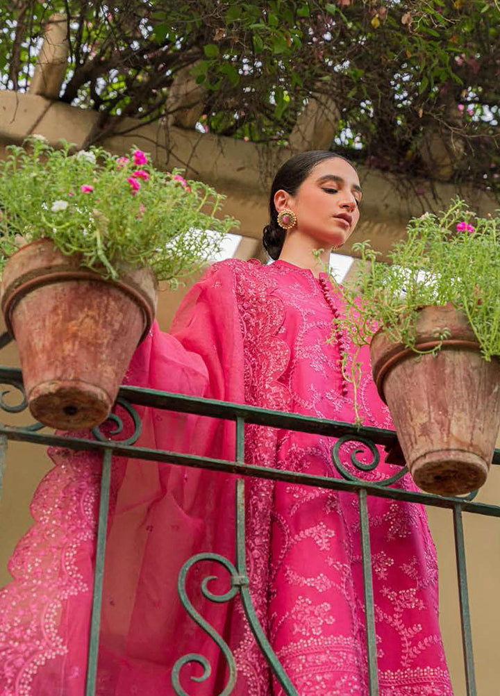 Mahiri By Cross Stitch Embroidered Cambric Suits Unstitched 3 Piece CS22MH-6 04 LUSH CLARET - Festive Collection