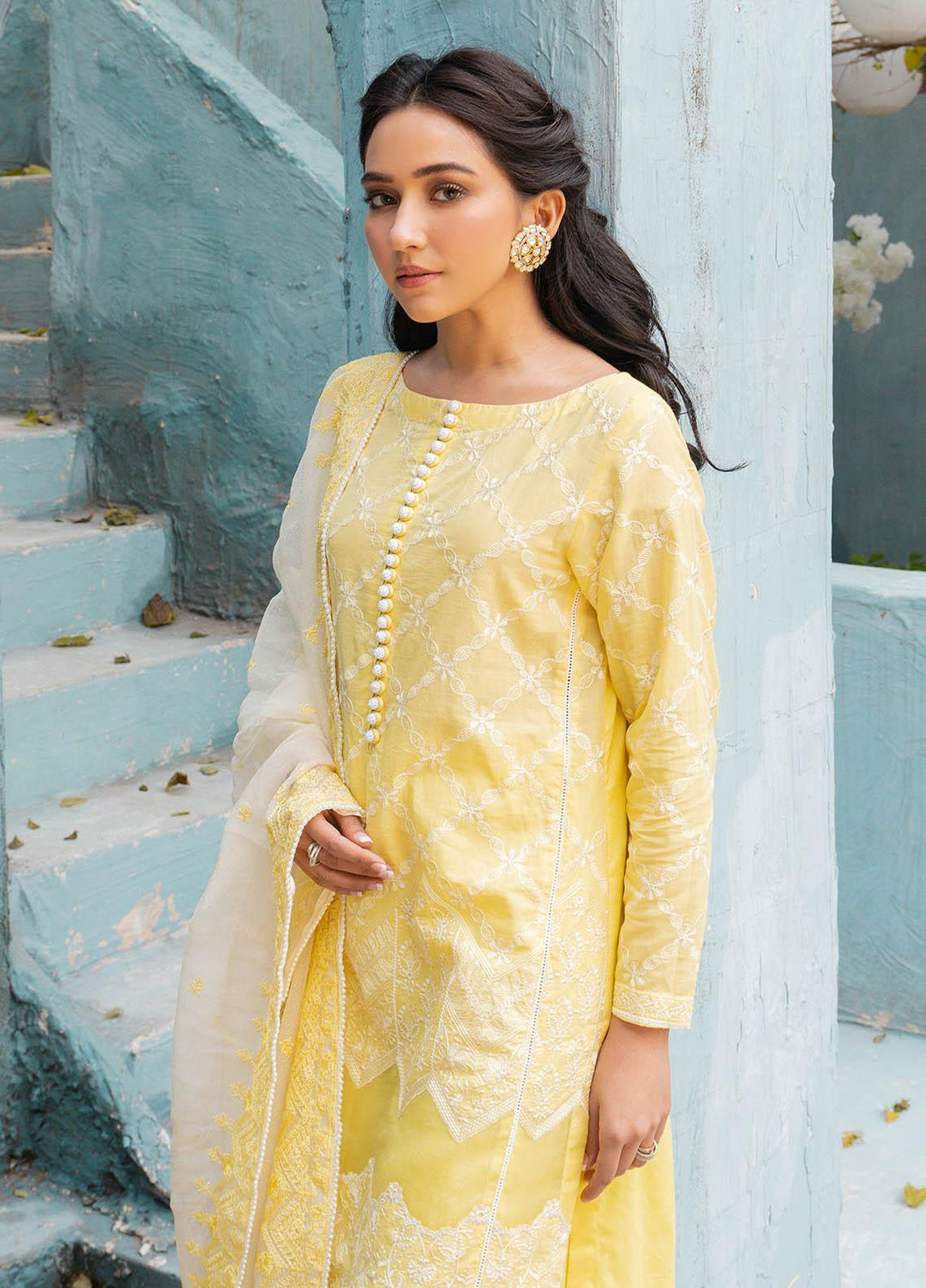 Mahiri By Cross Stitch Embroidered Lawn Suits Unstitched 3 Piece CS21M 03 Glimmering Sunrise - Summer Collection