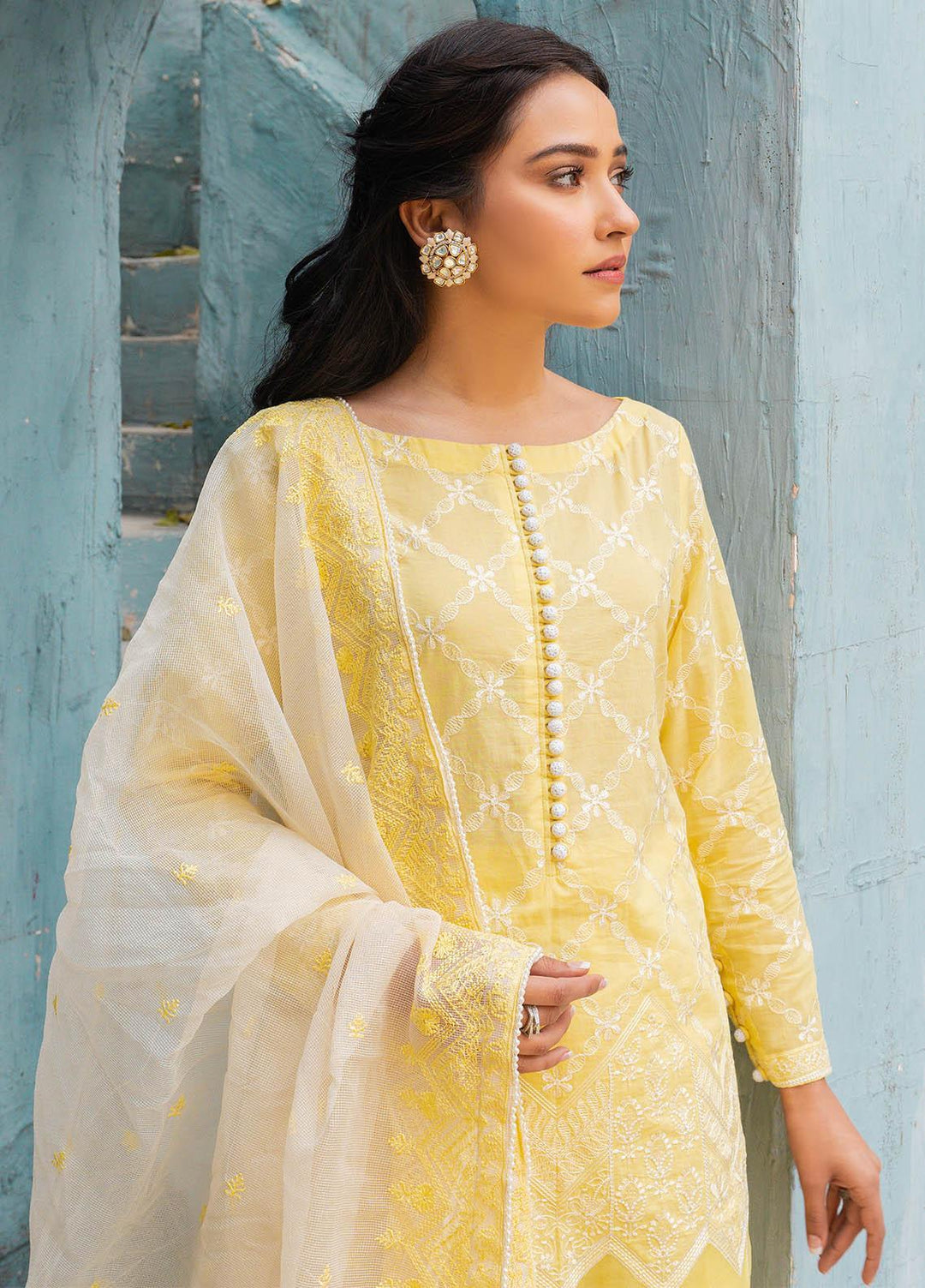 Mahiri By Cross Stitch Embroidered Lawn Suits Unstitched 3 Piece CS21M 03 Glimmering Sunrise - Summer Collection