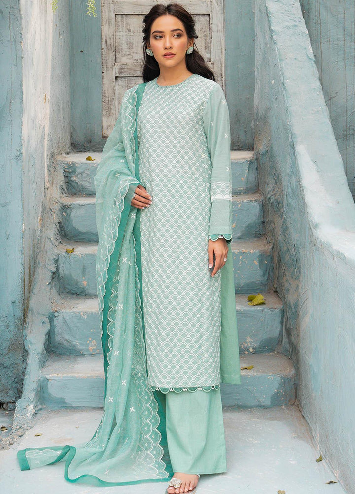 Mahiri By Cross Stitch Embroidered Lawn Suits Unstitched 3 Piece CS21M 04 Icy Gloire - Summer Collection