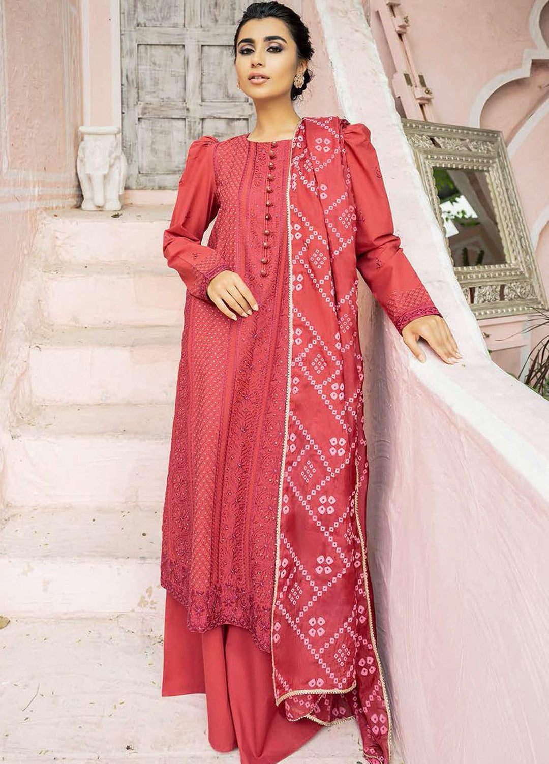 Mahiri By Cross Stitch Embroidered Lawn Suits Unstitched 3 Piece CS21-M2 01 Mandarian Mars - Summer Collection