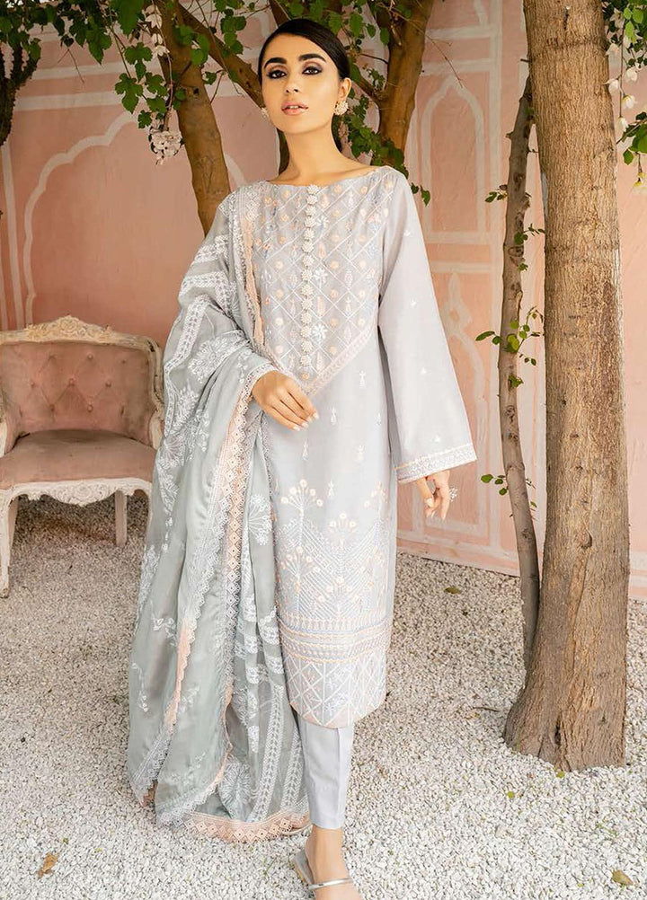 Mahiri By Cross Stitch Embroidered Lawn Suits Unstitched 3 Piece CS21-M2 02 Effluvium Dew - Summer Collection